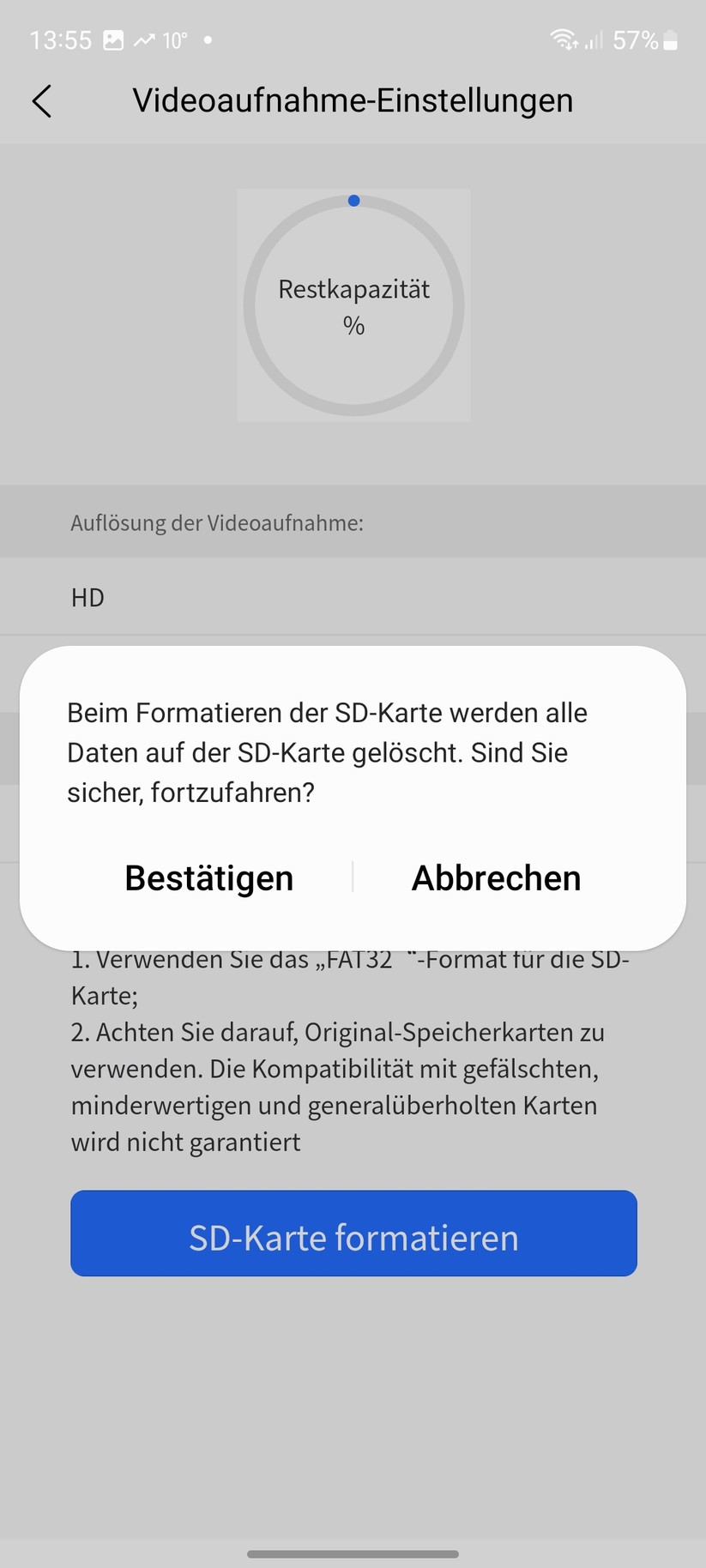 PTZ-Kamera für Lampenfassung E27: App