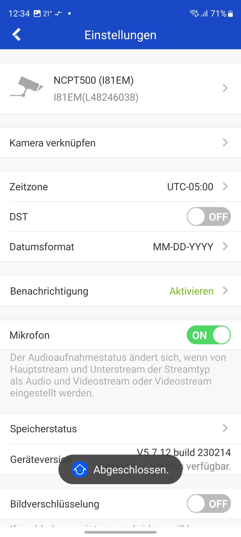 Annke NCPT500: Einrichtung mit App