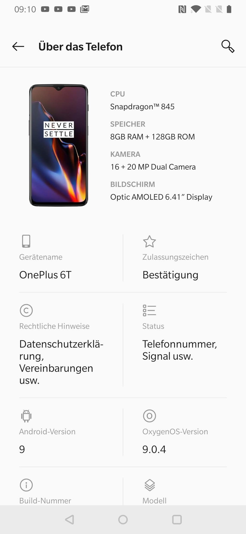 Informationen zum Smartphone