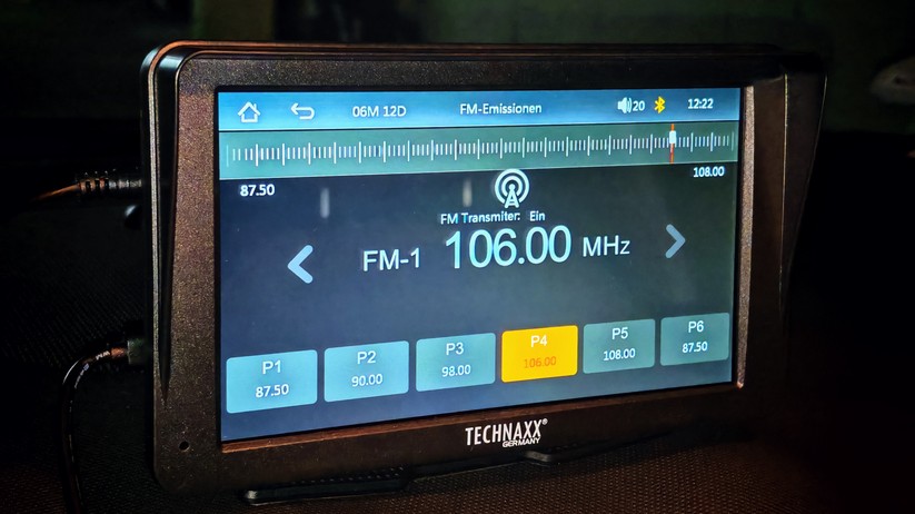 Technaxx Wireless Carplay & Android Auto Display: FM-Transmitter
