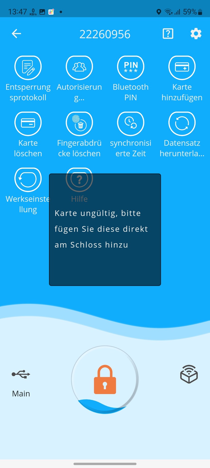 Welock Fingerprint Smart Lock Touch 41: App