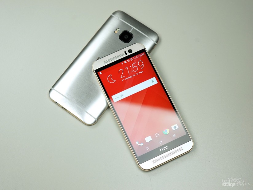 Vordere und hintere Seite des HTC One M9