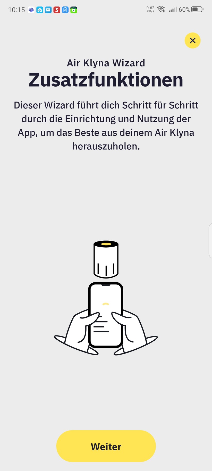 Klyqa Air Klyna S: App