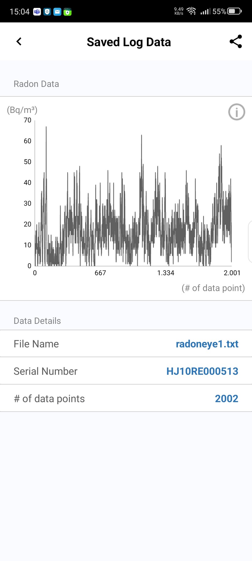 Radon Eye RD200: App