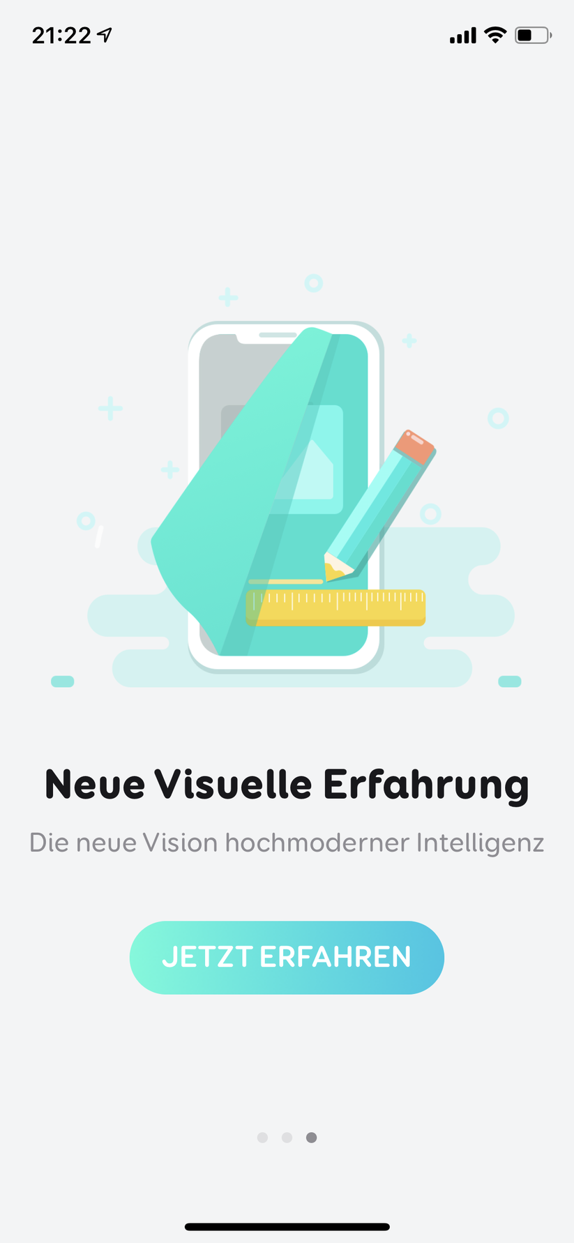 Die App gibt kurz einen Überblick über ihr Können…