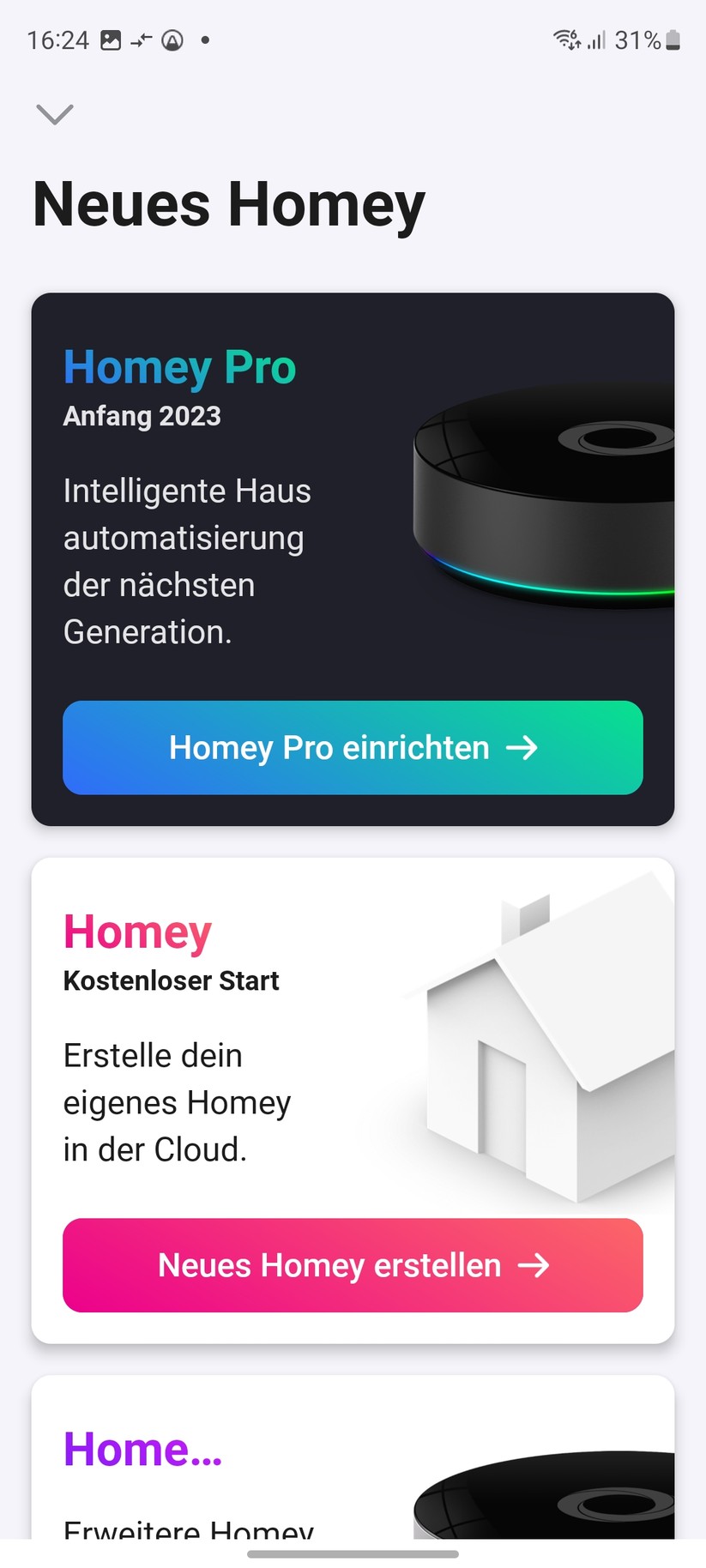 Homey Pro: Einrichtung