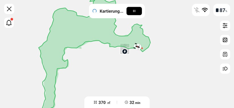Die Mammotion-App ist übersichtlich, reaktionsschnell und bietet viele Einstellmöglichkeiten. Außerdem ist sie auch für Tablets optimiert.