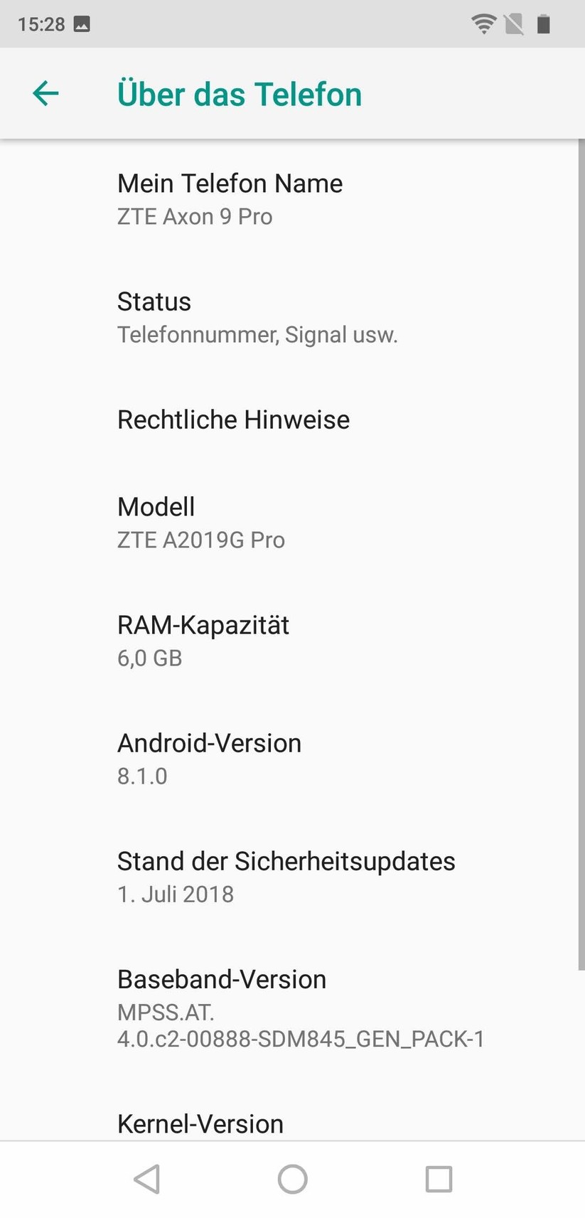 Informationen zum Smartphone