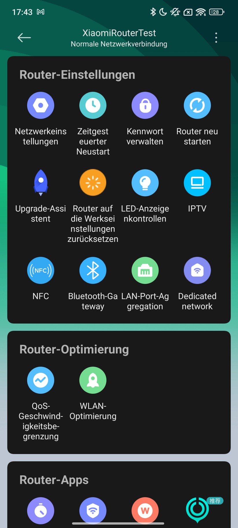 Xiaomi BE3600 Pro – App