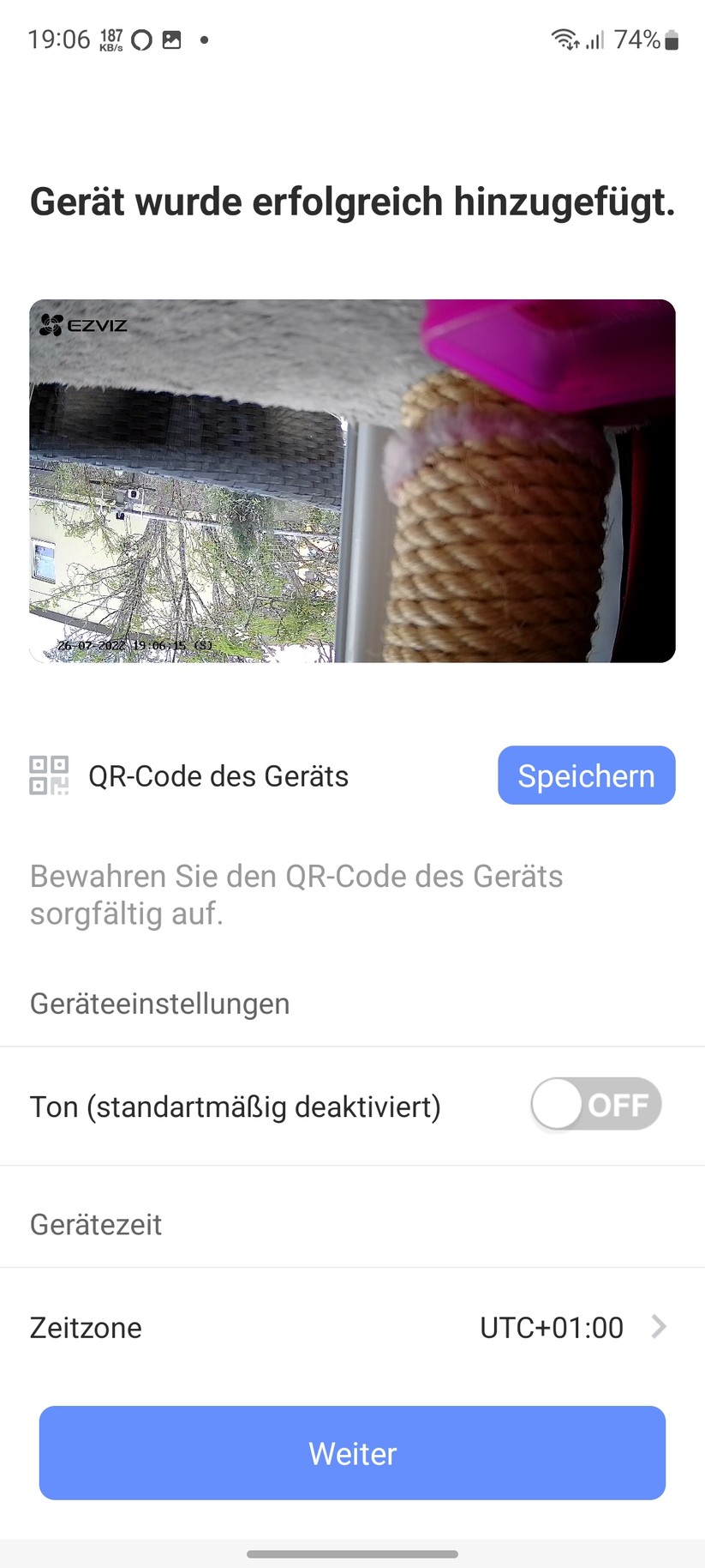 Ezviz C8W Pro 2K: Einrichtung