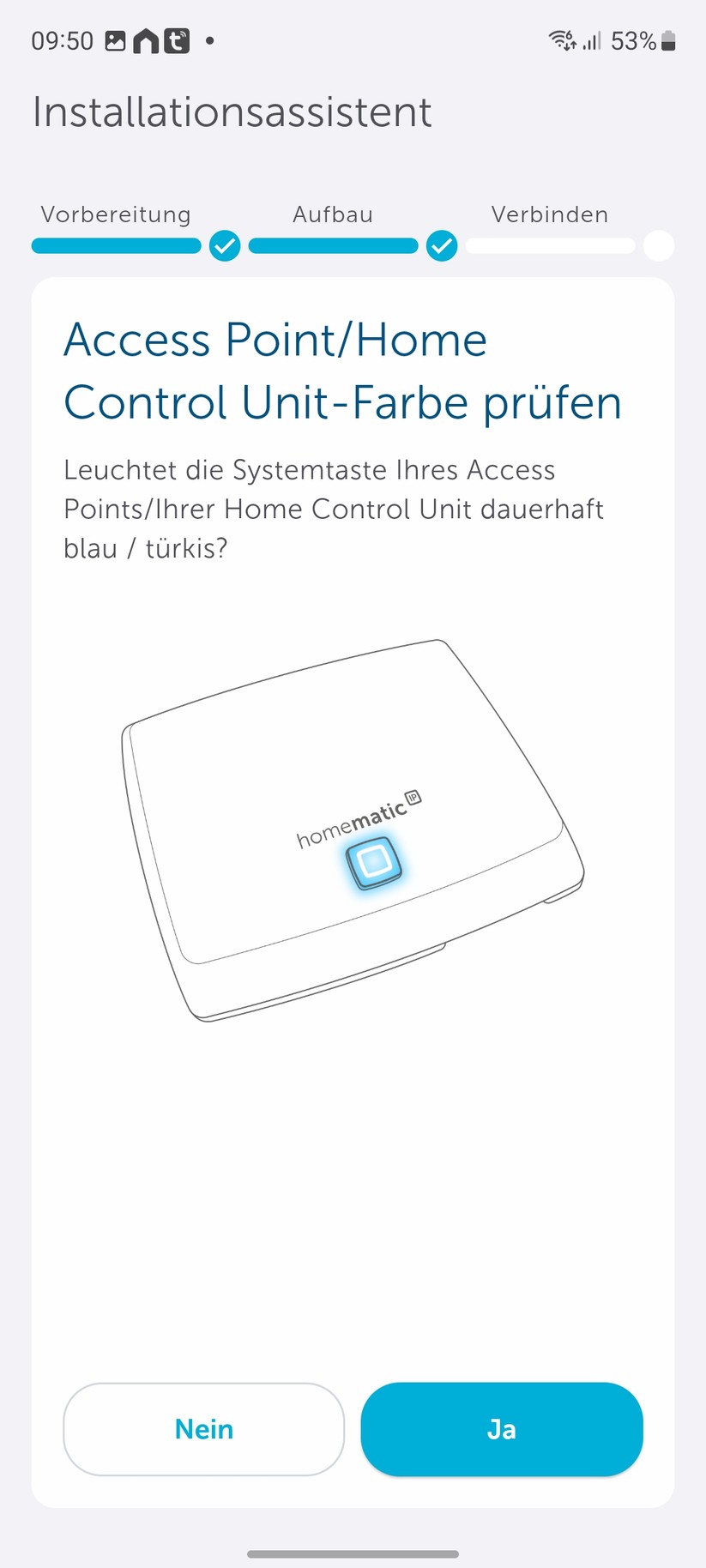 Homematic IP App: Koppelung des Access Points