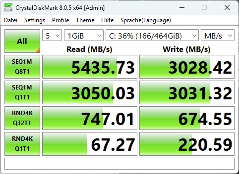 Geekom IT13 Max: Crystaldiskmark