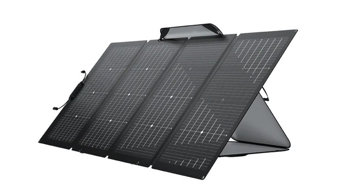 Das mobile bifaziale 220-W-Panel von Ecoflow. l