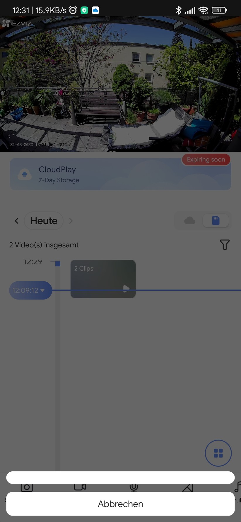 Ezviz LC3: App-Screenshots