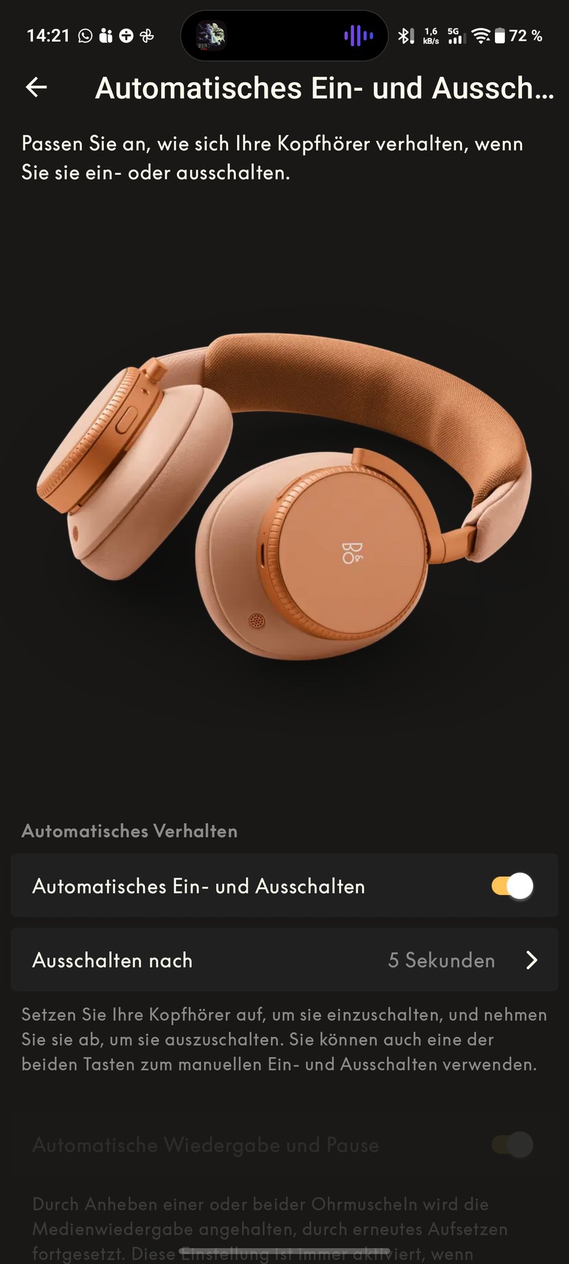 Bang & Olufsen Beoplay H100 Screenshot