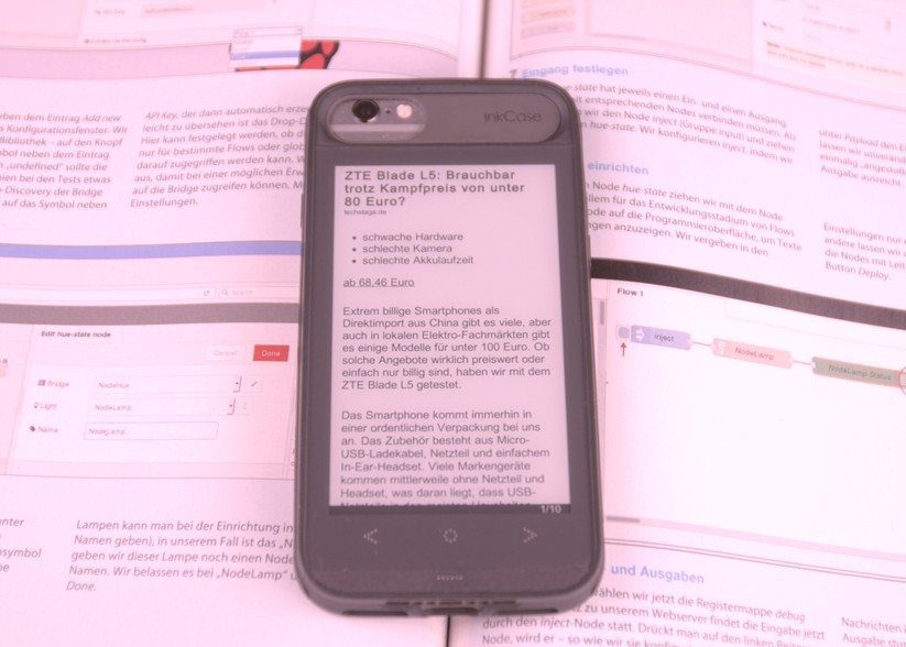 Internet-Artikel unterwegs lesen geht auch ohne den Akku des iPhones zu belasten.