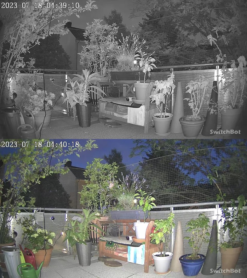 Dank LED-Spotlight bieten die besten Überwachungskameras mit Akku auch eine farbige Nachtsicht.