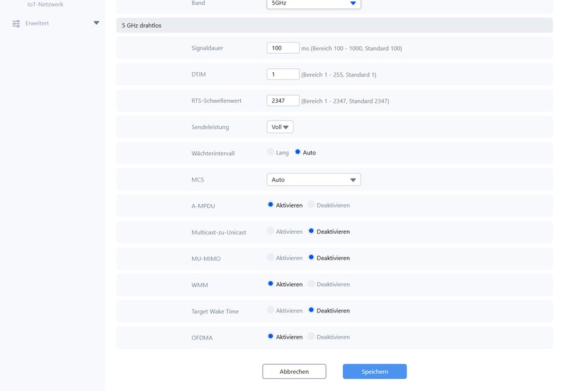 MSI Roamii BE Lite – Weboberfläche