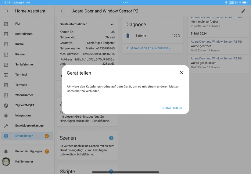 Dank Matter kann man den M3 auch unter Home Assistant, Homey Pro und Apple Home einbinden.