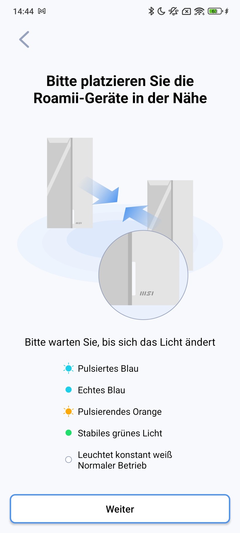 MSI Roamii BE Lite – App
