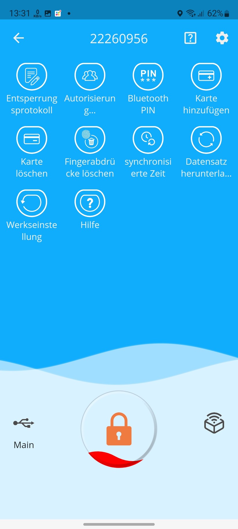 Welock Fingerprint Smart Lock Touch 41: App