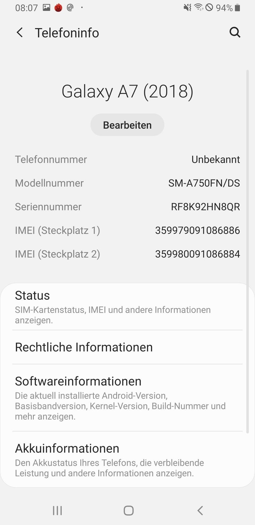 Informationen zum Telefon