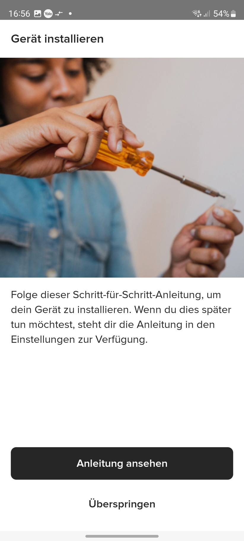 Yale Smart Indoor Camera: Einrichtung