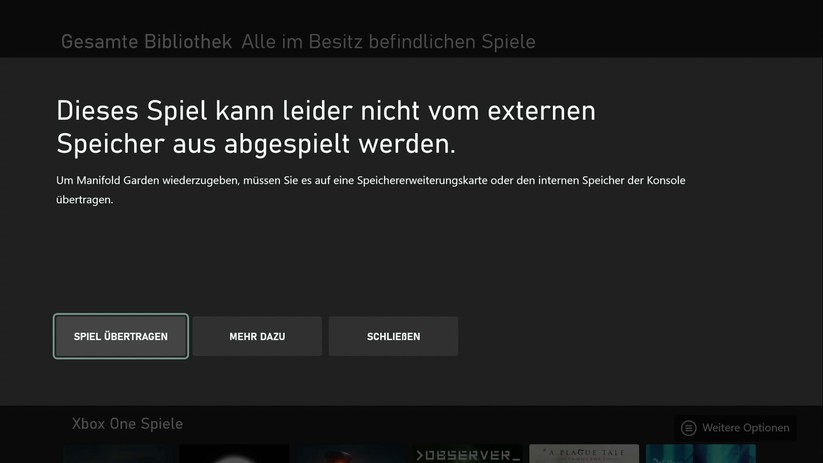 Leider laufen nicht alle Titel von externen Laufwerken. 