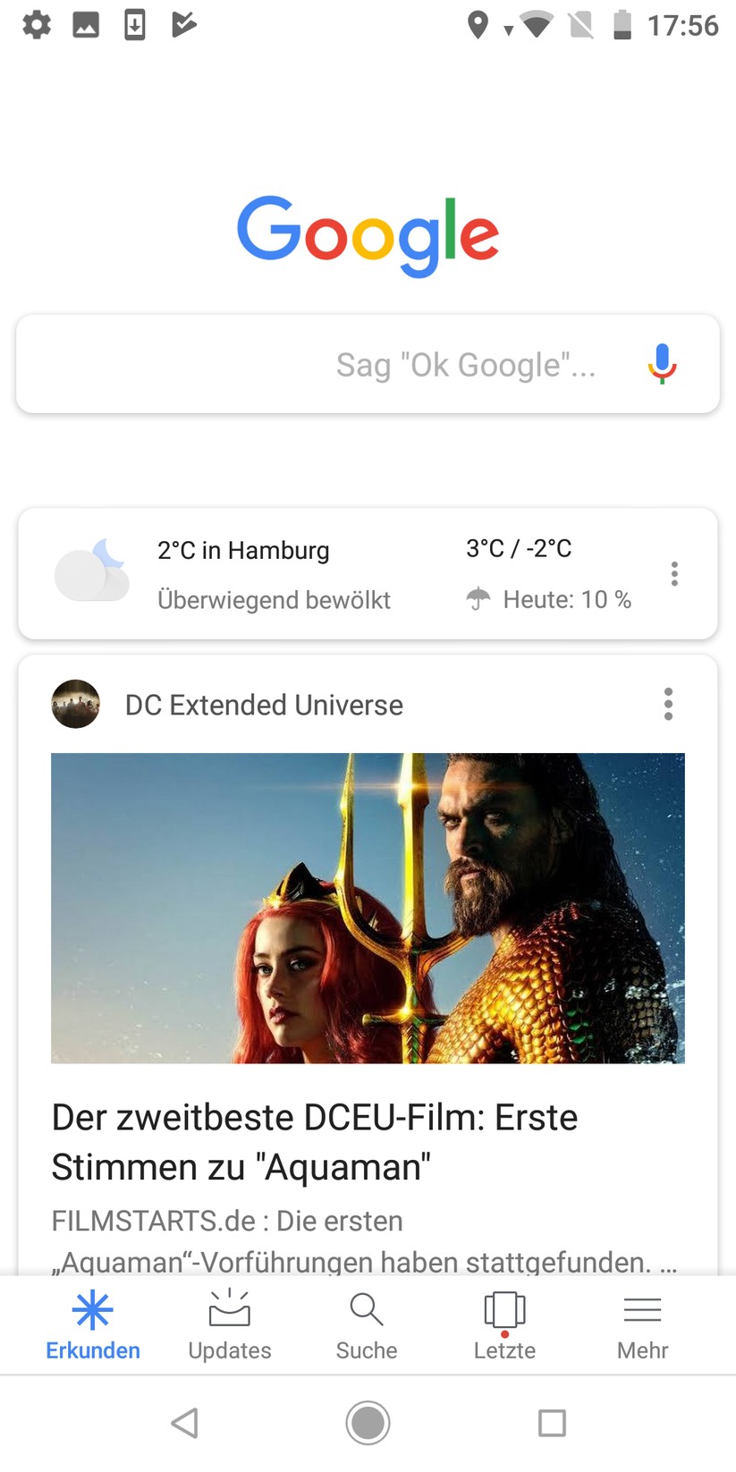 Google Now auf dem Xiaomi Mi A2