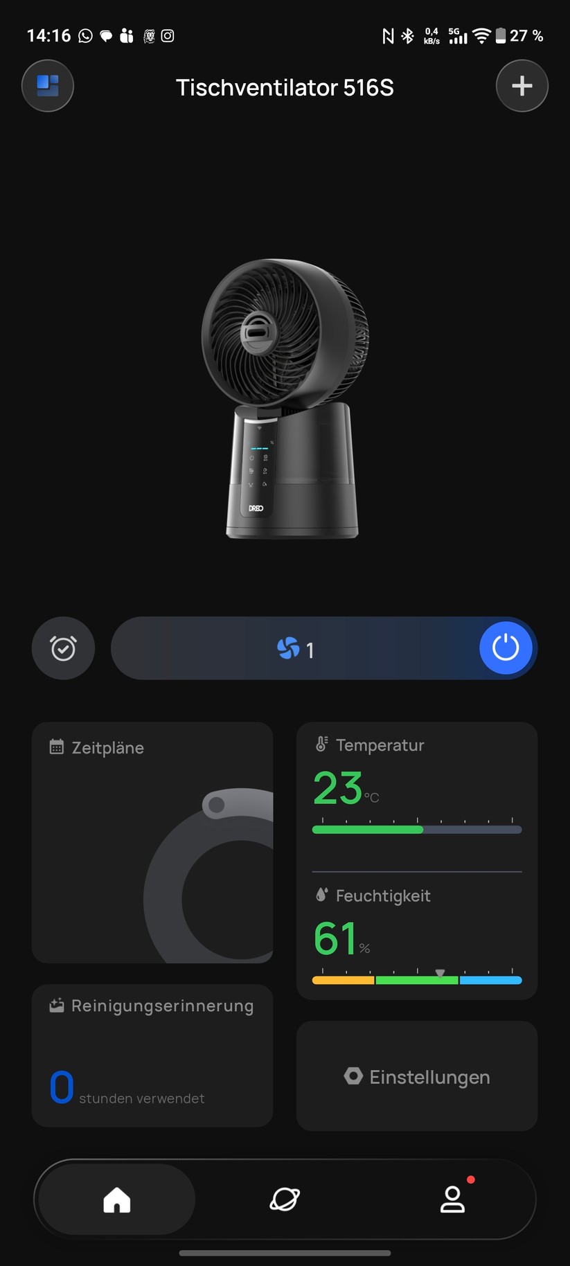Dreo Turbocool Nebelventilator 516S Screenshot