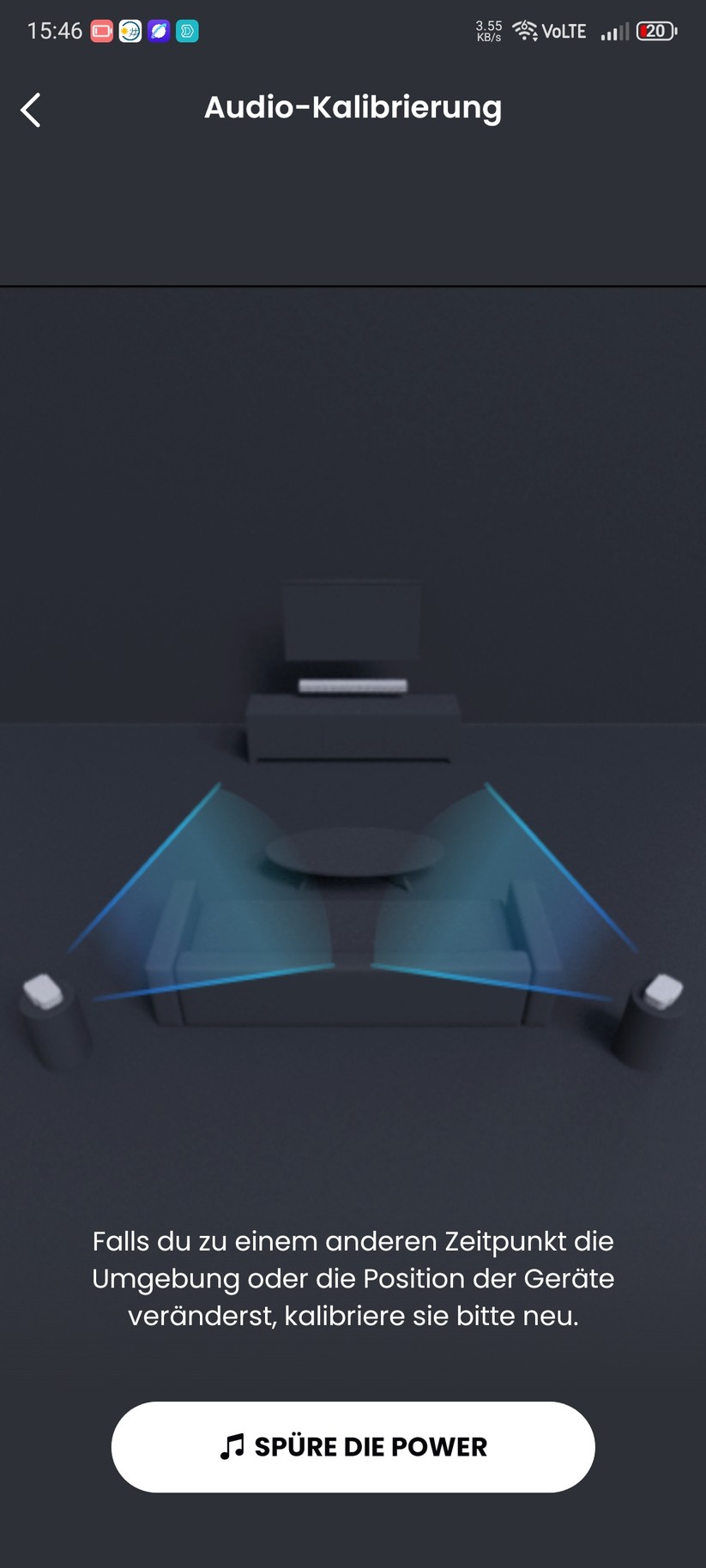 Die Einrichtung der Soundbar erfolgt mit der App JBL One