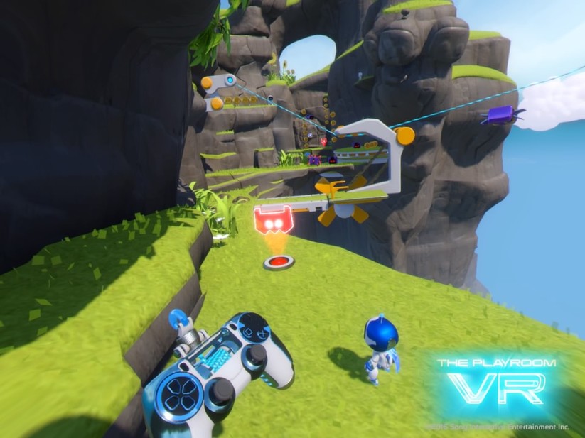 In Astro Bot Robo Rescue, einem kostenlosen Titel, steuert man schwebend einen kleinen Roboter durch die Levels. 