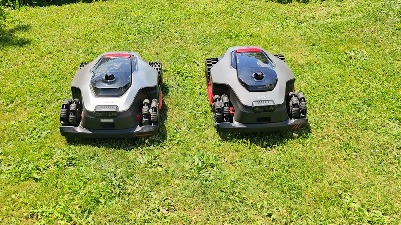 Der Mova Lidax Ultra AWD ist nahezu baugleich mit dem Dreame A3 AWD Pro. Die Lackierung des Mova ist matt, die Hinterräder nutzen ein anderes Profil und die LiDAR-Einheit sitzt etwas geneigt nach vorn.