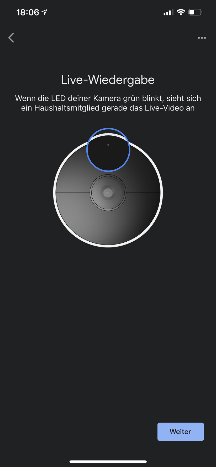 Google Home App für Nest Floodlight 