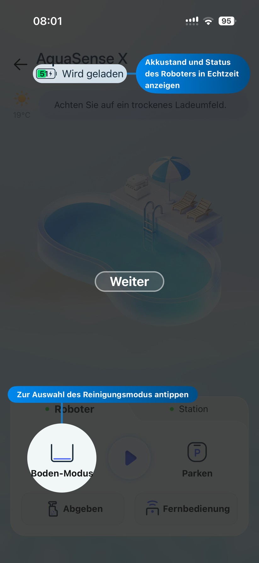 Beatbot Aquasense X - Bilder App