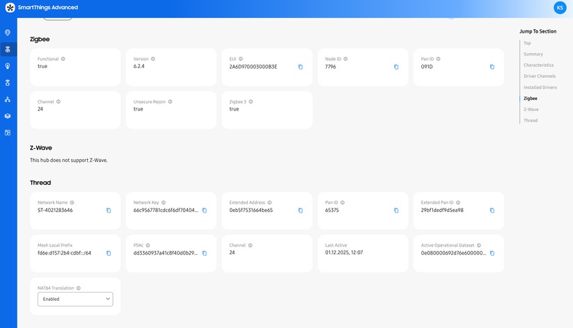 Unter https://my.smartthings.com/ erhalten Anwender interessante Einblicke in das Smartthings-System. Dort werden etwa die installierten Geräte aufgelistet, samt relevanten Betriebsdaten und ob die Ausführung lokal oder per Cloud unterstützt wird.  