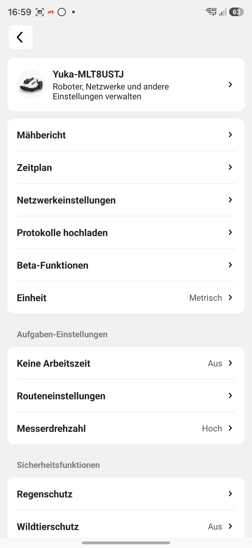 Die Mammotion-App ist übersichtlich, reaktionsschnell und bietet viele Einstellmöglichkeiten. Außerdem ist sie auch für Tablets optimiert.