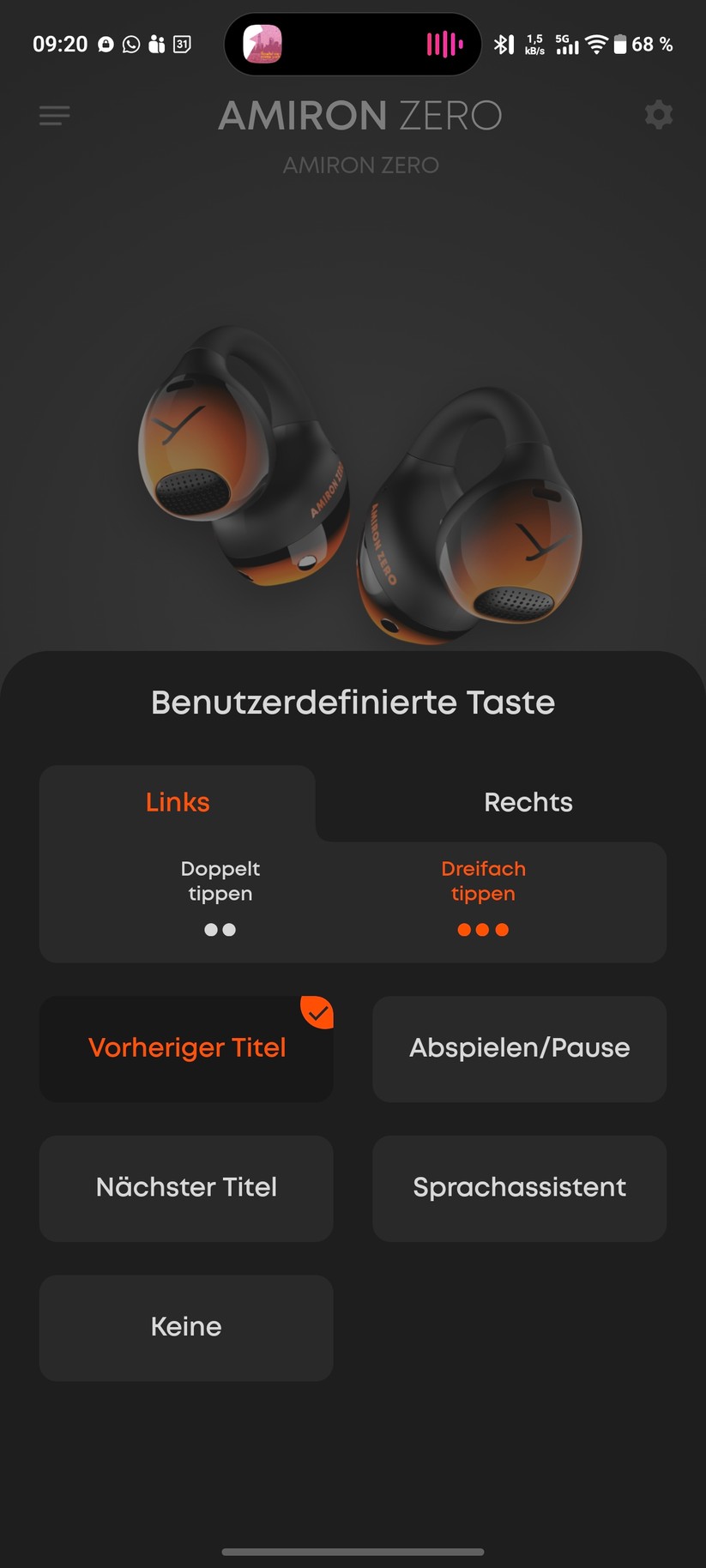 Beyerdynamic Amiron Zero Sport Screenshot