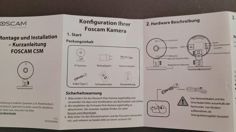 Foscam C5M 3K: Hohe Auflösung, Personen- und Geräuscherkennung, Onvif-Support, Dual-Wi-Fi und Ethernet, lokale Speicherung