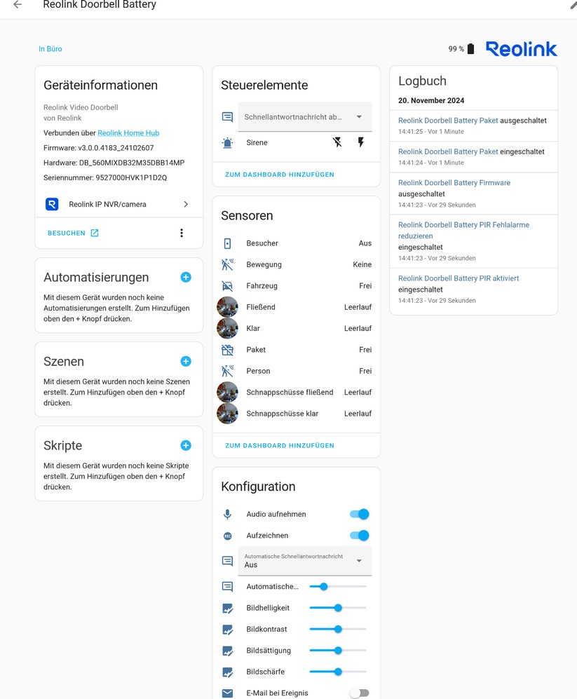 Dank Reolink Home Hub können Anwender die Reolink Video Doorbell Battery in Home Assistant integrieren. Generell erlauben das per Akku-betriebene Überwachungskameras in der Regel nicht.