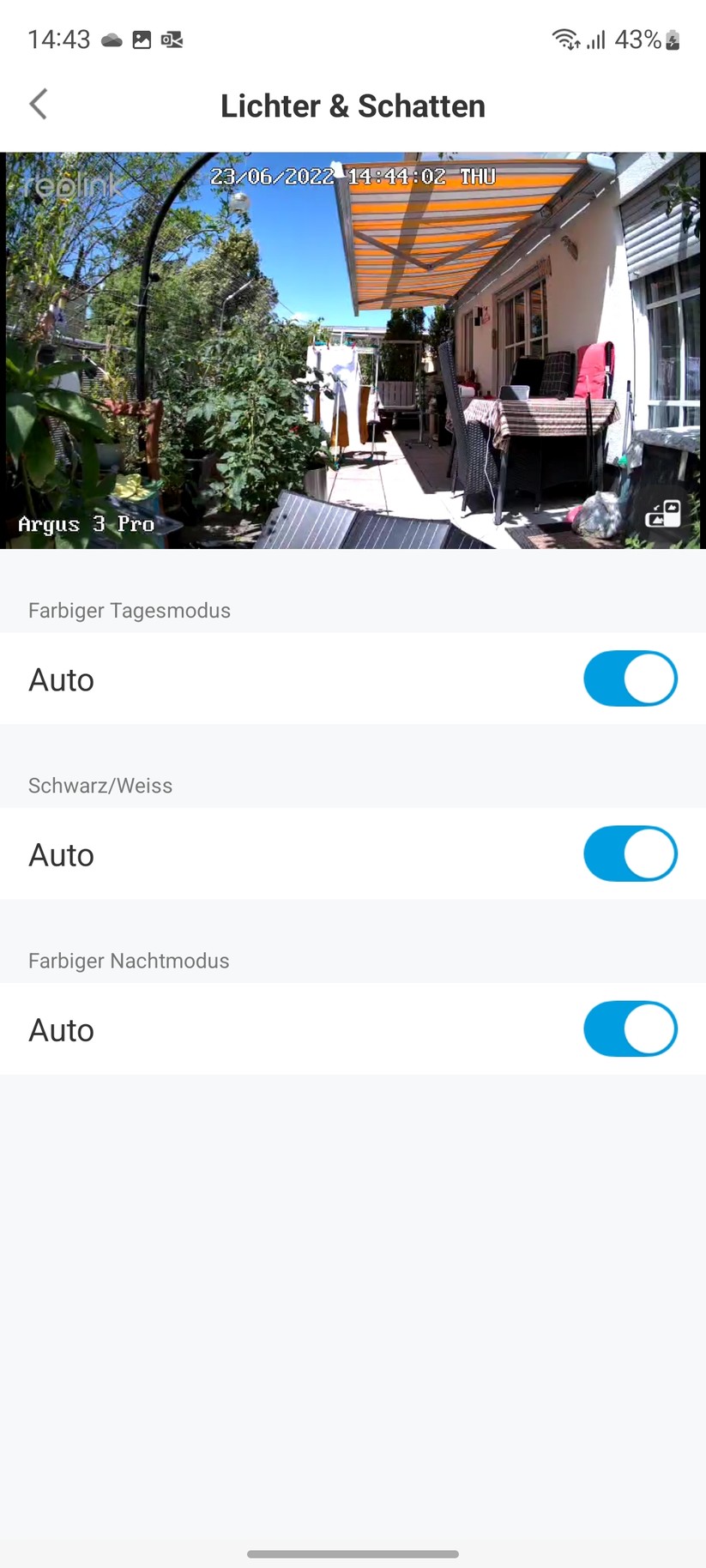 Reolink Argus 3 Pro: App