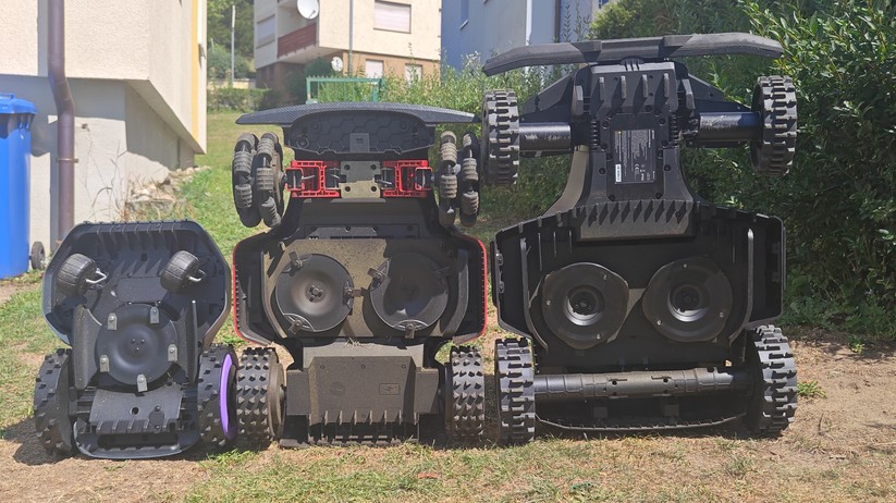 Segway Navimow X420: Großer und schwerer Allrad-Mähroboter mit RTK- und Kamera-Navigation für Rasenflächen bis 2000 m², 42 cm Schnittbreite, lenkbare Vorderräder, aber ohne Kantenschnittoptimierung.