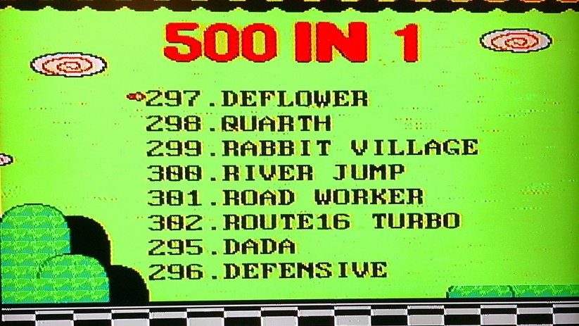 Die Spiele sind vollkommen durcheinander angeordnet.