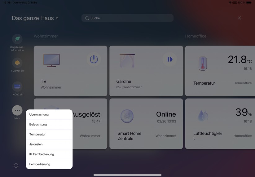 Aqara-App unter iOS