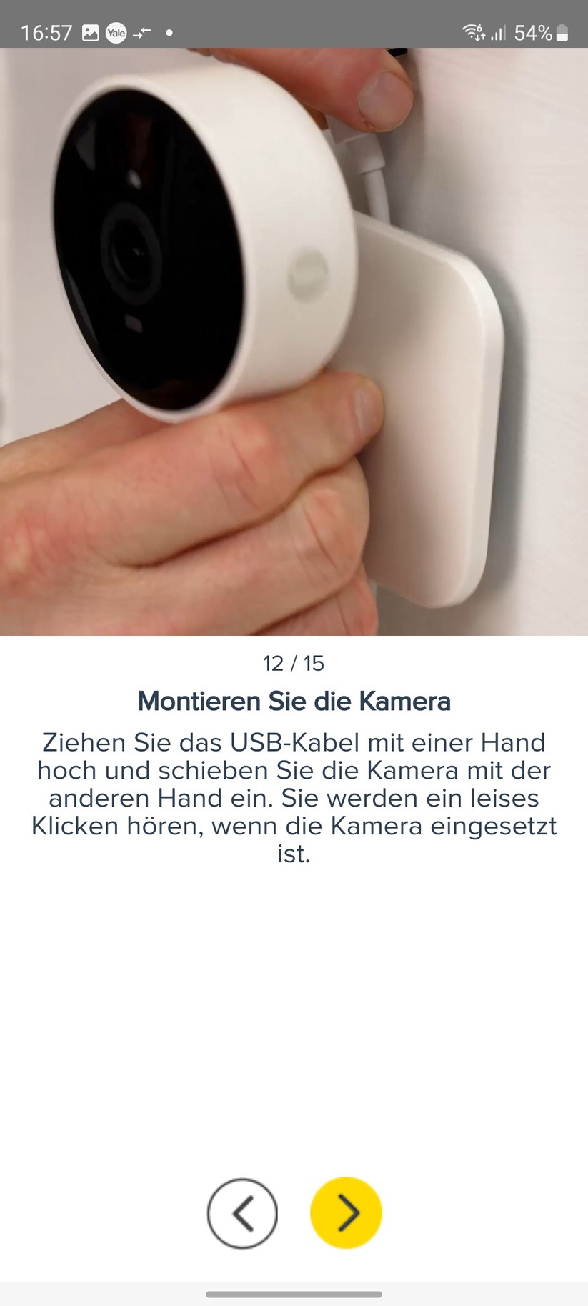 Yale Smart Indoor Camera: Einrichtung