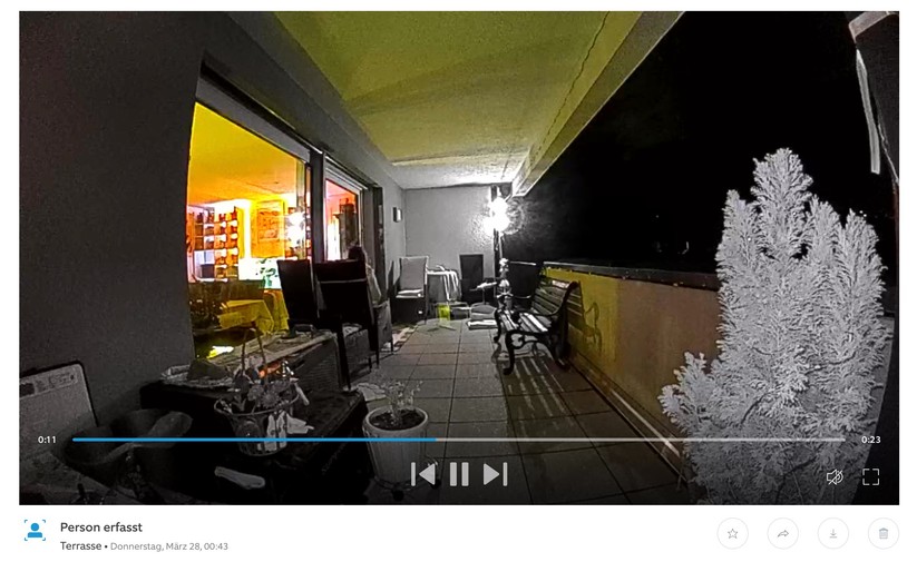 Ring Stick Up Cam Pro Akku: Neben der App können Anwender die Kamera auch per Browser steuern.