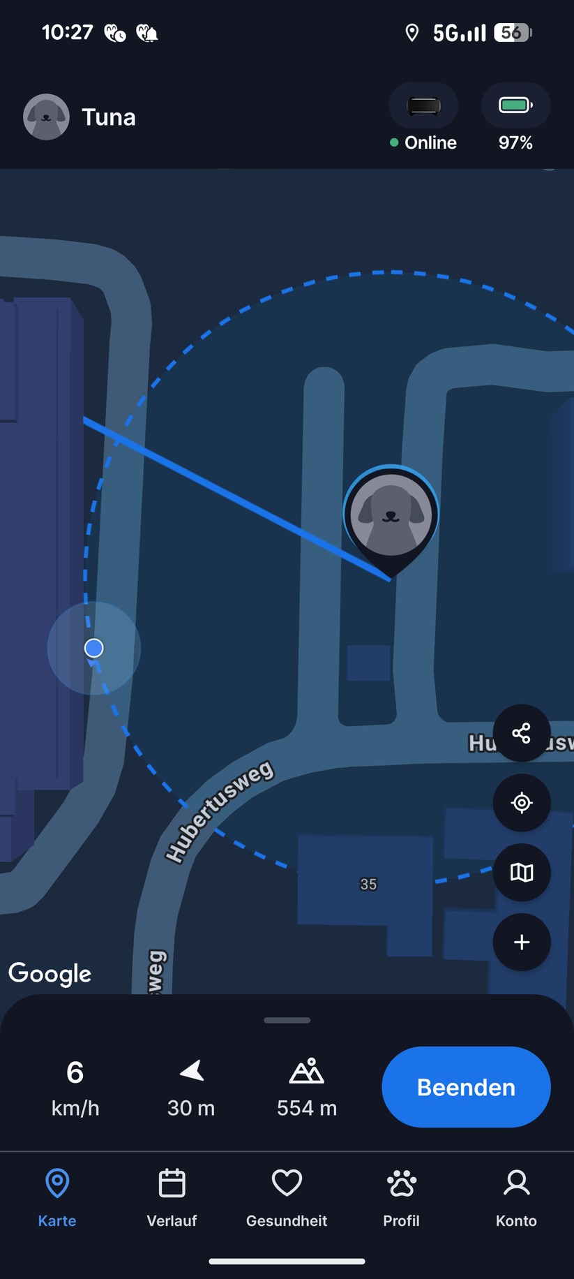 Tractive Dog 6 – App