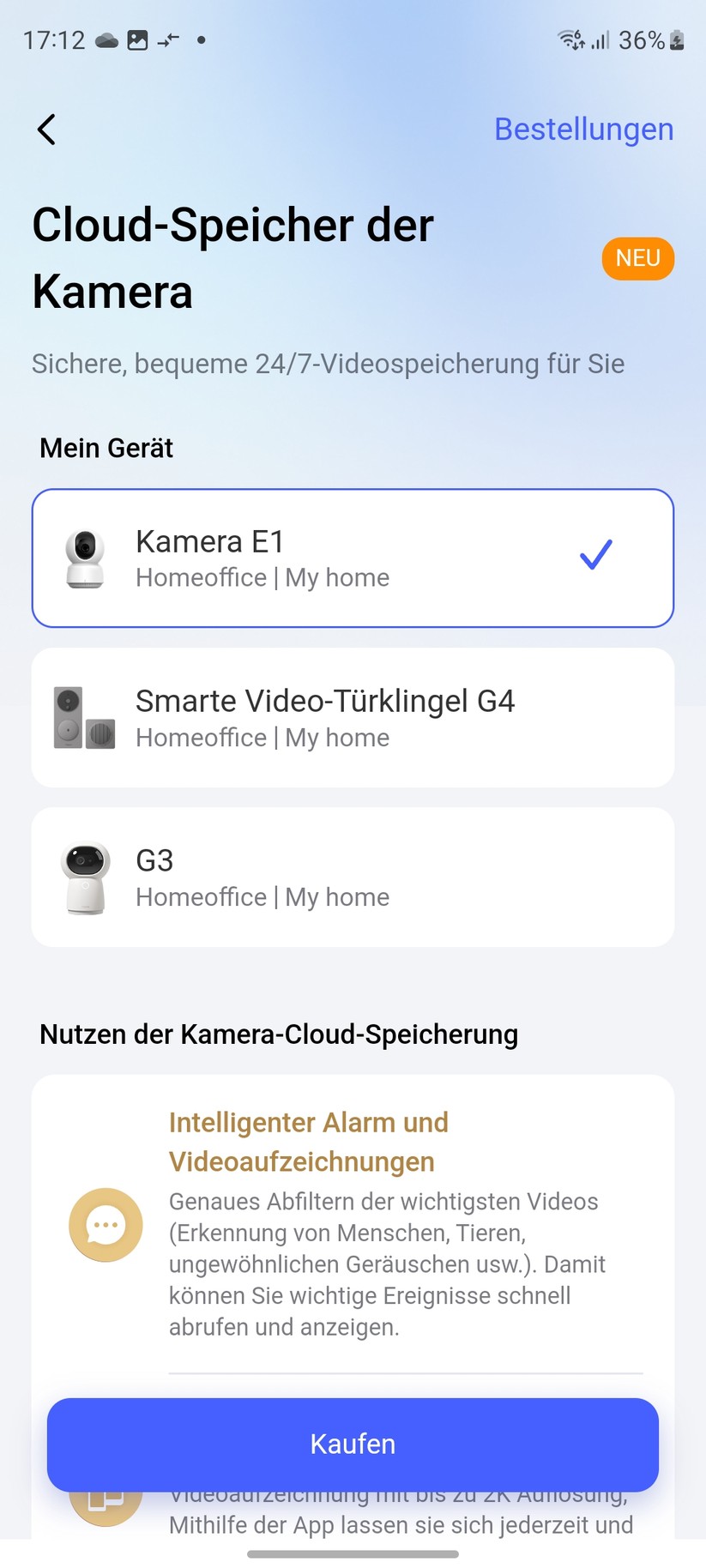 PTZ-Überwachungskamera Aqara E1: Inbetriebnahme, Homekit, Bedienung, Aufnahmen