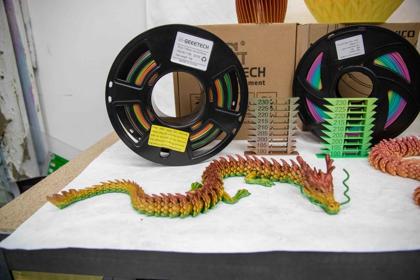 Rainbow-Filament Druckergebnisse: Geetech