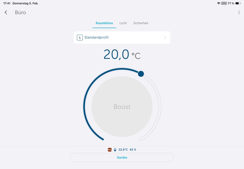 Die Homematic-IP-App ist auch für Tablets optimiert.